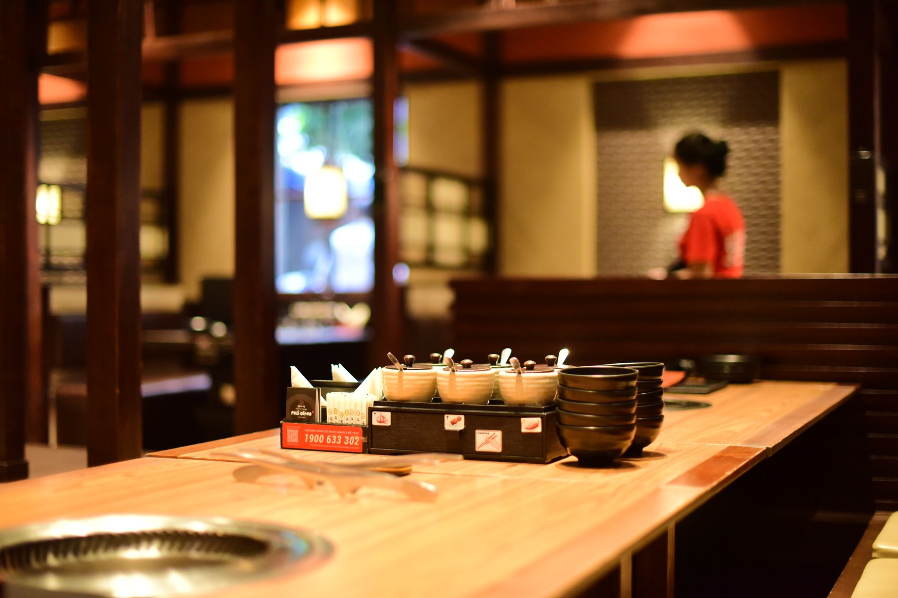 Restaurant tables ready for a quieter weekday service